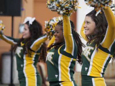 Pom Team cheers