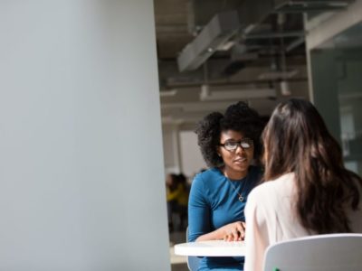 Counseling at a table